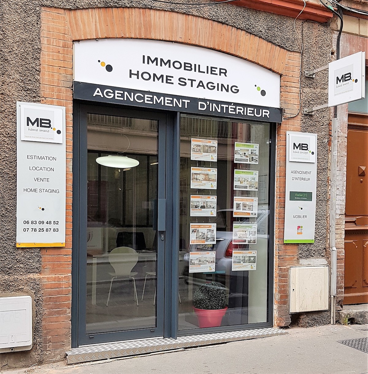 Vitrine de l'agence MB Home Concept à Toulouse